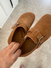 百思圖26春厚底勃肯鞋休閑一腳蹬女懶人單鞋D3787AM6 駝色 37 曬單實(shí)拍圖