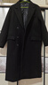艾梵斯貝新款冬季男士毛呢大衣中長(cháng)款過(guò)膝加厚呢子男款風(fēng)衣外套韓版潮寬松 黑色(加棉款) M 曬單實(shí)拍圖