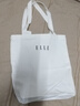 ELLE法國包包女包帆布包時(shí)尚單肩包女士帆布袋手提袋布袋輕便收納袋 ELLE-白 曬單實(shí)拍圖