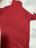 優(yōu)衣庫女裝HEATTECH EXTRA WARM混紡高領(lǐng)T恤/長(cháng)袖9%羊絨478954 478954/14瑪瑙紅色 M 曬單實(shí)拍圖
