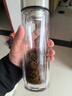 蘇泊爾（SUPOR）玻璃杯茶水分離男款水杯雙層高硼硅玻璃耐高溫大容量泡茶杯子禮物 行硯黑400mL 曬單實(shí)拍圖