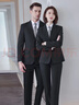 特洛曼黑色西裝套裝女職業(yè)裝正裝面試正裝大學(xué)生工作服西服外套兩件套 曬單實(shí)拍圖