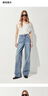 ONLY 2026春季酷感復古水洗高腰寬松直筒牛仔褲女|126132098 曬單實(shí)拍圖