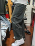 森馬（Semir）王安宇同款丨牛仔褲男復古彎刀褲25冬長(cháng)褲丹寧布褲子109725124107 曬單實(shí)拍圖