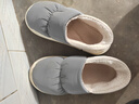 俞兆林棉拖鞋男女居家用外穿包跟羽絨布保暖棉鞋 YG001 曬單實(shí)拍圖