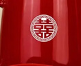 嘻吻樂(lè )結婚牙杯一對紅色喜字對杯洗漱口杯女方陪嫁洗漱杯婚慶用品大全 霽紅喜結良緣矮款（套裝） 無(wú)規格 曬單實(shí)拍圖