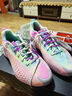 adidas愛(ài)德華茲1代低幫boost專(zhuān)業(yè)籃球鞋 炫彩扎染 阿迪達斯   白/酸性橙黃/祈福粉   45 曬單實(shí)拍圖