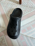 樸西洞洞鞋女士夏季靜音防滑外穿增高軟底涼拖鞋男 珍珠黑 44-45 曬單實(shí)拍圖