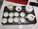 蘇氏陶瓷新年禮物翡翠玉功夫茶具套裝羊脂玉陶瓷蓋碗青瓷茶壺組節日禮盒裝 曬單實(shí)拍圖