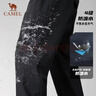 駱駝（CAMEL）軟殼褲男2025抓絨保暖微寬松防潑防風(fēng)戶(hù)外徒步登山褲女 A14CK03862，幻影黑，男 L 曬單實(shí)拍圖