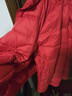 真維斯（Jeanswest）羽絨服女春秋輕薄羽絨服女短款白鴨絨輕便薄款外套女款大紅色2XL 曬單實(shí)拍圖