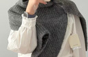 致知ZHIZHI 白萱 百搭圍巾披肩立領(lǐng)翻領(lǐng)兩穿時(shí)尚單品25年秋季 煙雨灰 均碼 曬單實(shí)拍圖