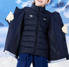 NIKE 3BRAND 耐克男女童羽絨服+夾克三合一2025冬季新款兒童保暖外套 靛藍色 90絨 清潔度1000 150 /72 充絨量57克【建議身高140-152cm】 曬單實(shí)拍圖
