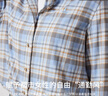 納維凱爾意大利小帆船全棉格紋長(cháng)袖襯衫女寬松通勤襯衣2333074501 藍灰 L  曬單實(shí)拍圖