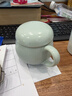 雅瓷[新年禮物]汝窯陶瓷茶水分離杯家用帶蓋帶中漏辦公室泡茶杯同心杯 汝窯同心杯340ml1只 曬單實(shí)拍圖