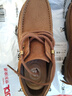駱駝牌 休閑皮鞋壓花紋牛皮男士工裝大頭鞋爸爸鞋 P15A307021 咖啡 41 曬單實(shí)拍圖