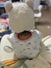 寶寶帽子秋冬季可愛(ài)超萌球球嬰幼兒童套頭帽韓版男女?huà)雰鹤o耳帽潮 米白色 球球熊嘴護耳帽 帽圍38-45cm 參考3-15個(gè)月 曬單實(shí)拍圖