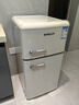 德姆勒（DEMULLER）復古冰箱小型大容量家用租房電冰箱 化妝品靜音強勁網(wǎng)紅冰箱冷藏冷凍節能 芝士白118升 118L芝士白 曬單實(shí)拍圖