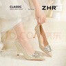 ZHR高跟鞋女2026新款水晶細跟婚鞋女不累腳純欲仙女風(fēng)單鞋IE62香檳37 曬單實(shí)拍圖