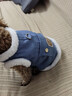 嬉皮狗（hipidog）狗狗衣服新年春節加絨保暖可牽引馬甲中小型犬比熊寵物貓咪喜慶服 牛仔藍色 M（建議體重5-8斤） 曬單實(shí)拍圖