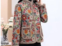 媽媽冬裝加絨棉衣保暖外套大碼中老年女裝秋冬加厚棉服花色小棉襖 花海色 4XL 【135-150斤】 曬單實(shí)拍圖