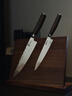 旬日本原裝進(jìn)口旬刀大馬士革花紋高碳鋼尊貴系列刀具套裝廚師刀多用刀兩件套TDMS-0220 曬單實(shí)拍圖