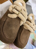 森達勃肯鞋女2026春新商場(chǎng)同款毛絨保暖平底休閑鞋XZE01AM6 啡色 38 曬單實(shí)拍圖