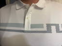 金林德伯格（J.Lindeberg）商場(chǎng)同款春新款男高爾夫時(shí)尚涼感條紋短袖翻領(lǐng)T恤POLO衫52613Z010 K00白 2XL 曬單實(shí)拍圖