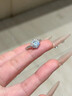 施洛尼培育鉆石戒指女1克拉培育鉆石鉆戒訂婚求婚情人節表白禮物送女友 銀款培育鉆石戒指【女1克拉男10分】 曬單實(shí)拍圖