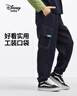 迪士尼（Disney）童裝男童褲子2026春裝新款兒童針織工裝褲中大童春秋時(shí)尚薄絨長(cháng)褲 曬單實(shí)拍圖