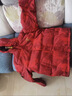 ASK JUNIOR男童羽絨服兒童冬加厚保暖拜年服中大童紅色新年連帽外套 曬單實(shí)拍圖