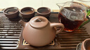 百年利永宜興紫砂壺純手工原礦紫泥子冶石瓢壺功夫茶具套裝家用泡茶壺 一壺四杯 230ml 曬單實(shí)拍圖