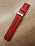 watchbond適用華為手表表帶gt6/gt5/watch5/gt6pro/gt5pro/gt4/watch4pro/gt3鈦合金扣康賽款高性能橡膠表帶 高回彈硅膠【康賽款按鍵拆】鈦合金扣-朱砂紅  曬單實(shí)拍圖