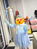 G.duck女童愛(ài)莎連衣裙秋冬新款冰雪奇緣兒童裝艾莎公主裙春秋生日表演服 藍春秋裙+披風(fēng)+八件套 130 適合身高115cm左右 曬單實(shí)拍圖