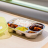 樂(lè )扣樂(lè )扣（LOCK&LOCK）兒童316L不銹鋼分格餐盒小學(xué)生飯盒寶寶吃飯餐盤(pán)綠色 五分格1.5L 曬單實(shí)拍圖