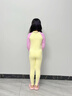 普拉施（PULASSI）泳衣兒童女孩2026新款保暖防寒長(cháng)袖長(cháng)褲泡溫泉女童游泳衣 奶酪黃 【加厚面料】 130 14碼 (130-140cm)建議46斤-60斤 曬單實(shí)拍圖