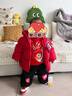 巴拉巴拉童裝兒童羽絨服男童女童2025新款春裝拜年服紅色國風(fēng)寶寶外套加厚 曬單實(shí)拍圖