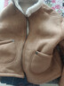 圖圖小象女童加絨外套麂皮絨大衣冬裝兒童加厚皮毛一體保暖上衣 棕色 165 曬單實(shí)拍圖