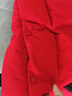 巴拉巴拉兒童羽絨服男童女童中長(cháng)款冬季加厚連帽親子保暖防風(fēng)極寒外套 中國紅A版-灰鴨絨 150 （充絨量218g） 曬單實(shí)拍圖