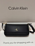 Calvin Klein女包26春夏新款通勤ck字母單肩包法棍包腋下包 UB1-太空黑 均碼 曬單實(shí)拍圖