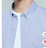佐丹奴防皺襯衫男裝新款純棉條紋格子衫男士長(cháng)袖休閑襯衣01046102 89藍白條紋 L 曬單實(shí)拍圖
