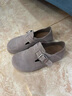 百思圖25春商場(chǎng)同款復古勃肯鞋平跟女單鞋A5983AM5 灰色 35 曬單實(shí)拍圖