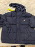 馬騎頓MQD男童25冬新款學(xué)院風(fēng)保暖連帽羽絨服中長(cháng)款女童 藏青 120 充絨量84g 曬單實(shí)拍圖