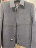 皮爾卡丹（pierre cardin）秋冬季雙面呢夾克男翻領(lǐng)羽絨內膽含羊毛呢子大衣短款男裝加厚外套 802灰色【雙面呢】常規 XL 建議體重120-135斤 曬單實(shí)拍圖