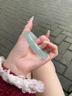 小星娜“來(lái)自星星的你”玉手鐲女緬甸翡翠冰種真玉鐲子正品送女友(處理) 