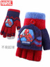迪士尼兒童手套冬季加絨保暖男童蜘蛛俠半指翻蓋男孩寶寶小孩冬 曬單實(shí)拍圖