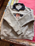 真維斯（Jeanswest）衛衣女外套春秋冬季新款polo領(lǐng)撞色寬松上衣服女生長(cháng)袖設計感女裝 加絨 麻灰 跟隨我 L 【推薦體重121-140斤】 曬單實(shí)拍圖