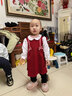 戴維貝拉（DAVE＆BELLA）女童連衣裙女寶寶假兩件裙子新款春裝洋氣兒童公主裙童裙 紅色【現貨】 90 cm（建議身高80-90cm） 曬單實(shí)拍圖