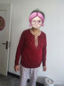 雪夕（XUEXI）媽媽裝秋冬裝紅色鑲鉆本命年高貴打底衫內搭上衣服中老年女裝毛衣 曬單實(shí)拍圖