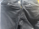 太平鳥(niǎo)高腰修身小腳牛仔褲2025年秋冬新款高彈發(fā)熱磨毛牛仔鉛筆褲* 牛仔深黑 M 160 曬單實(shí)拍圖